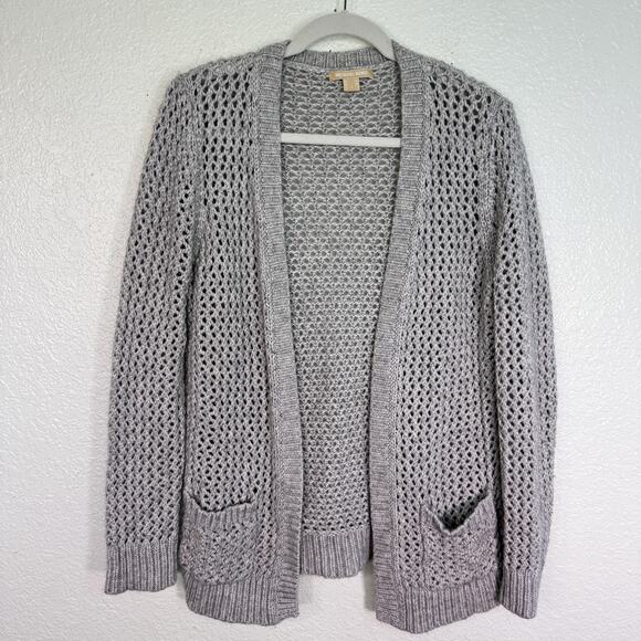 Michael Kors Cardigan Womens Large Cashmere Blend Knit Open Front Sweater - Picture 1 of 12